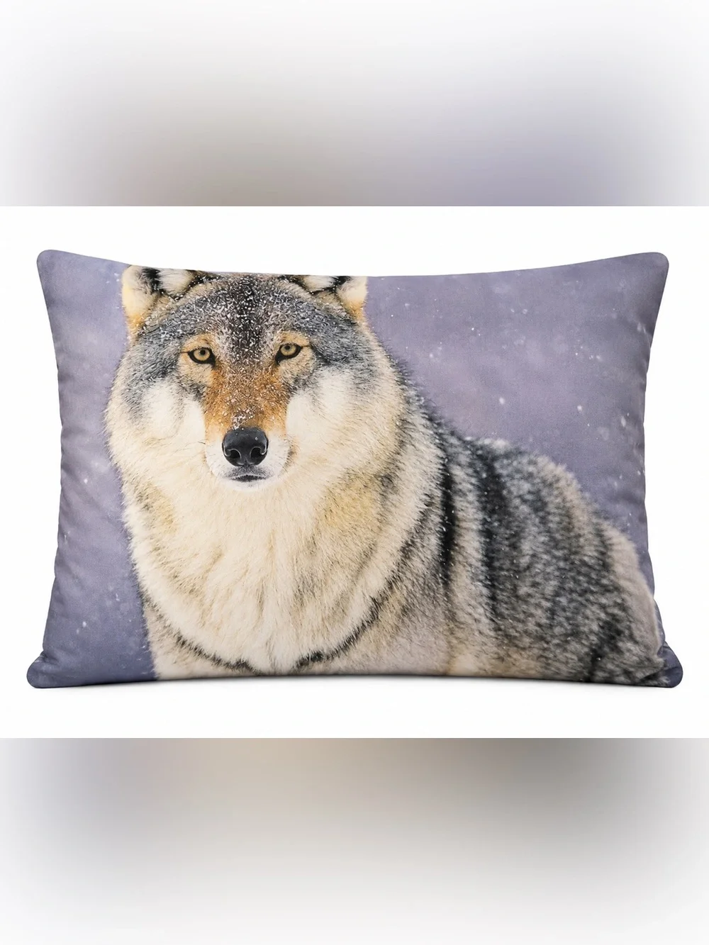 Wolf Print Decorative Pillow
